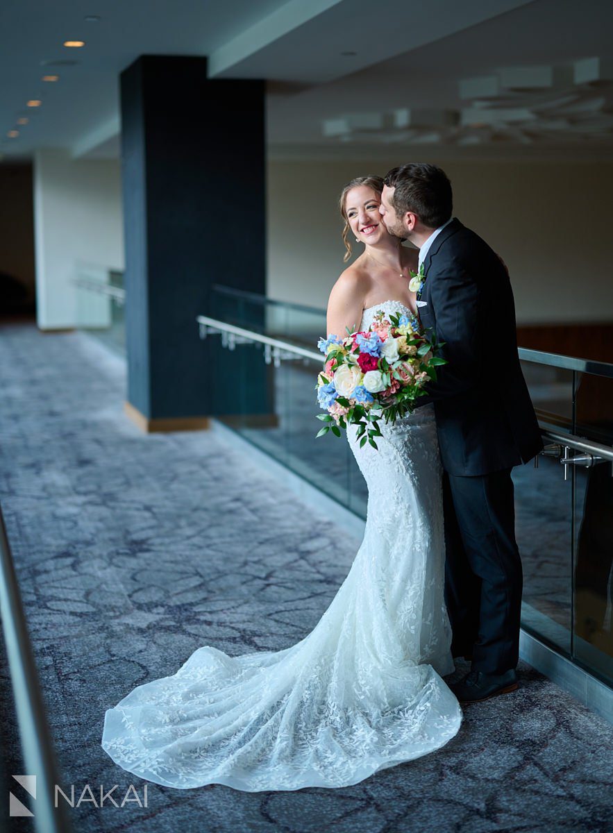 Loews Chicago Wedding pictures on bridge