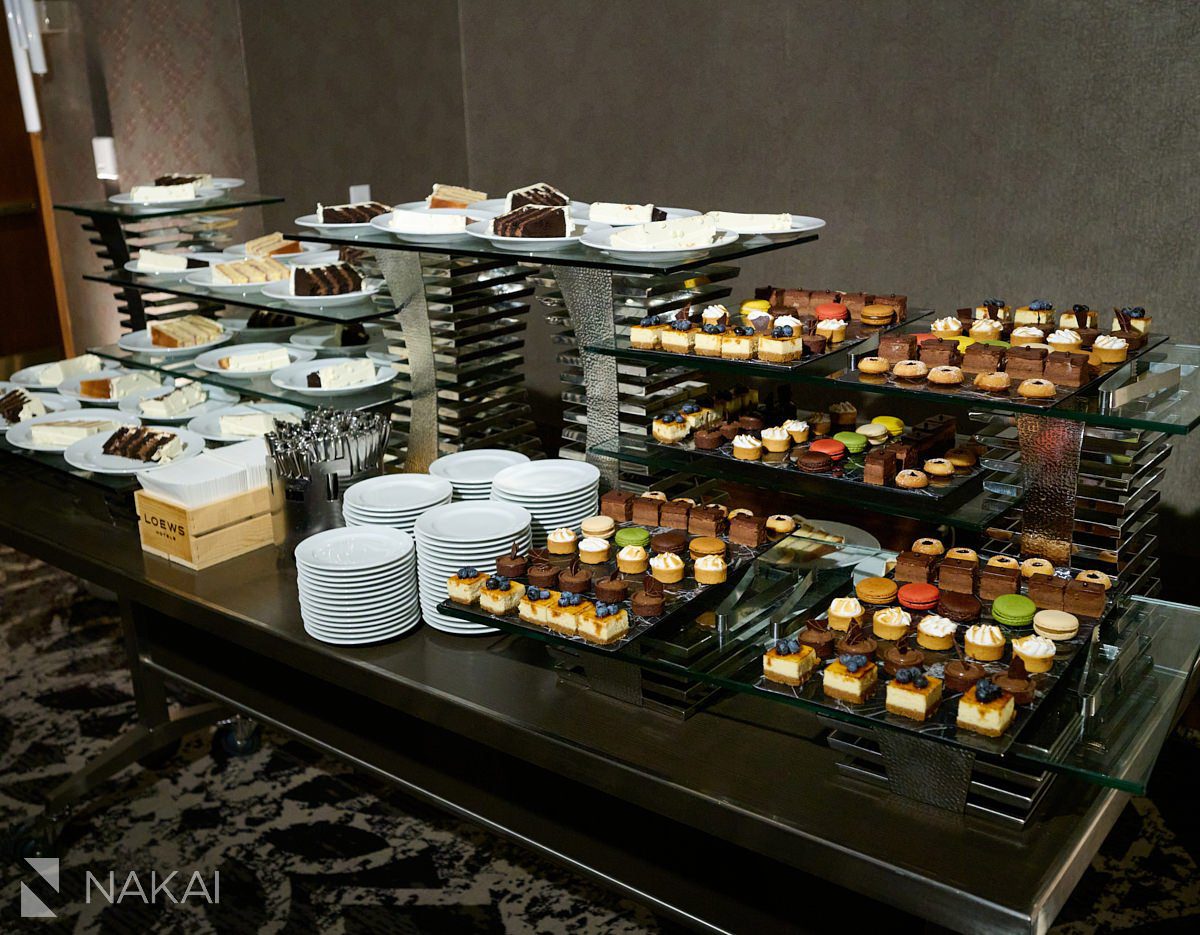 Loews Chicago wedding pictures reception dessert table