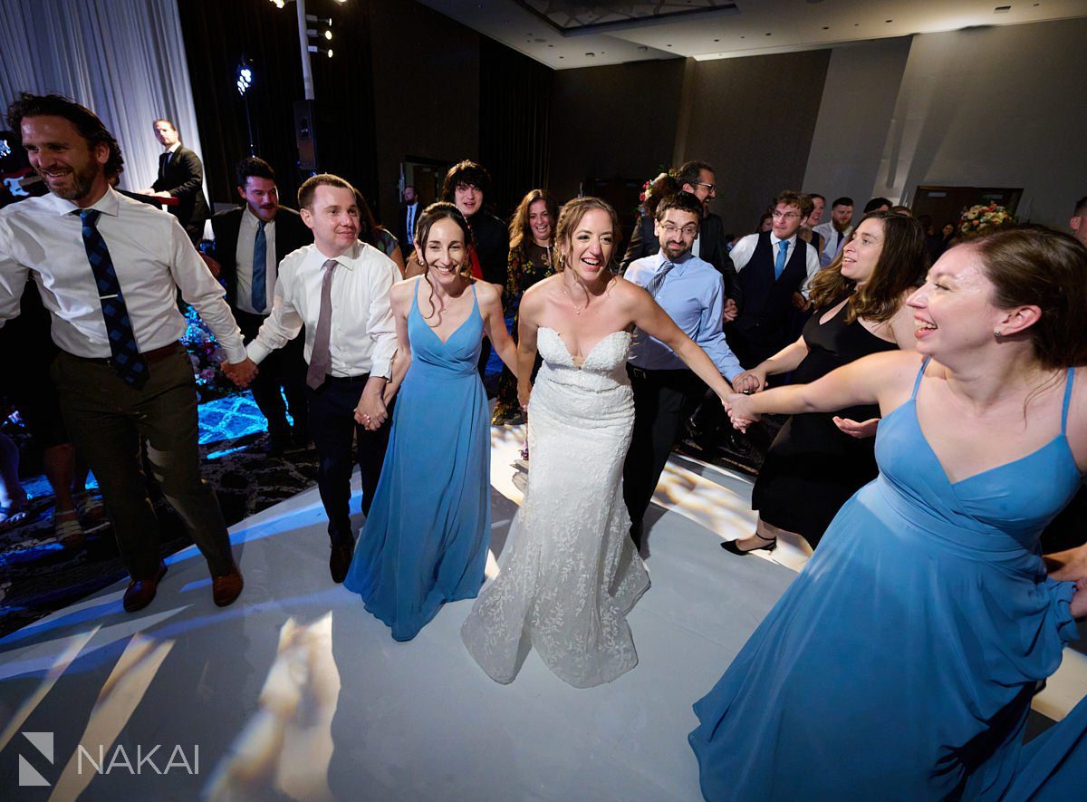 Loews Chicago wedding pictures reception hora jewish dance