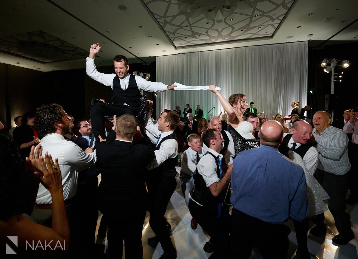 Loews Chicago wedding pictures reception hora jewish dance