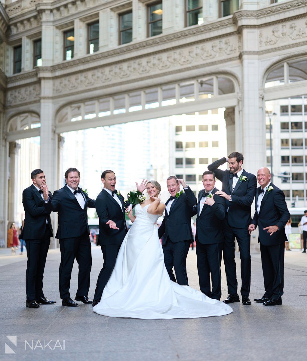 Michigan Ave chicago wedding photos 