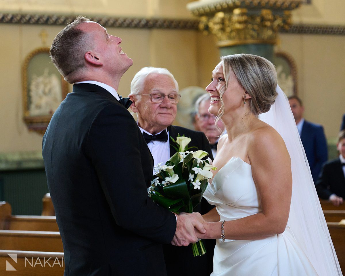 chicago st josaphat wedding photos ceremony processional