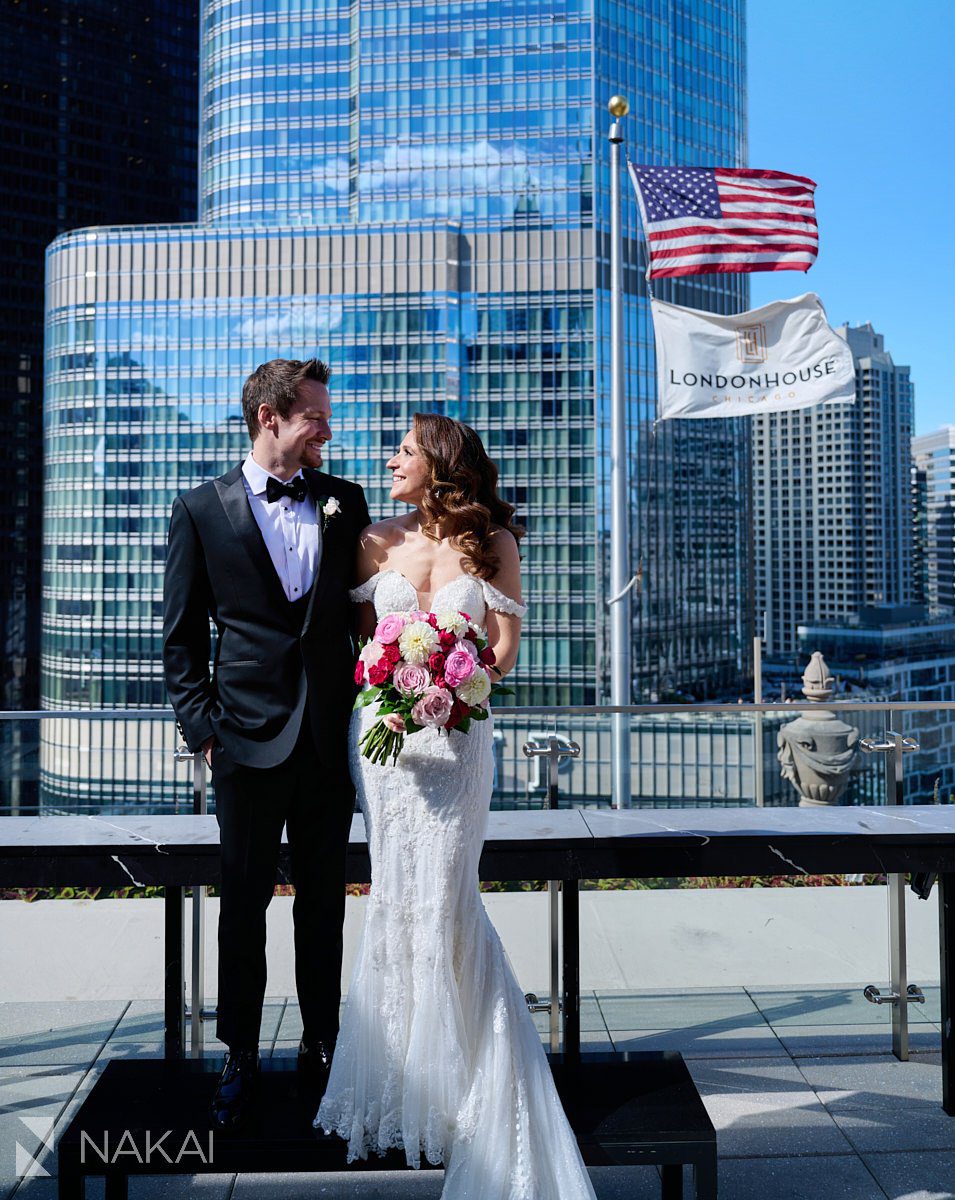 chicago londonhouse wedding photos rooftop bride groom