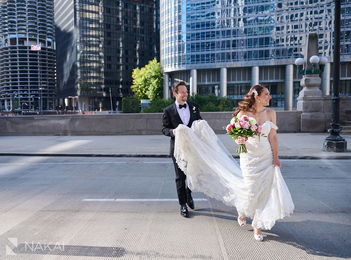 chicago londonhouse wedding photos Wacker drive