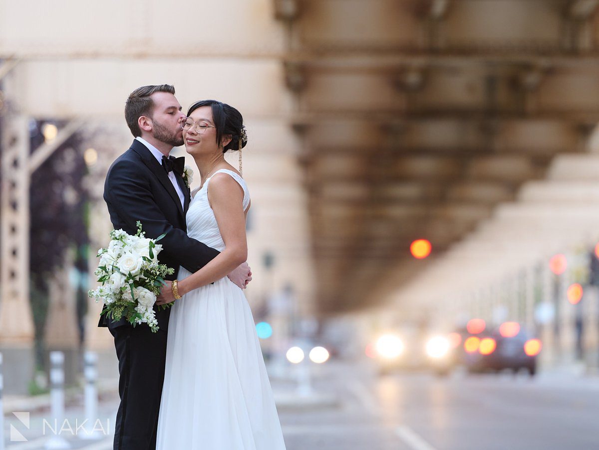 Chicago Lake Street wedding photos train tracks