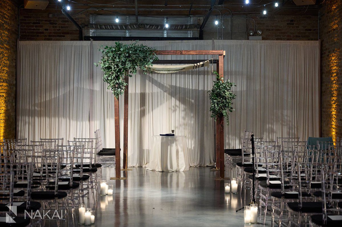 Chicago Venue West wedding photos ceremony decor