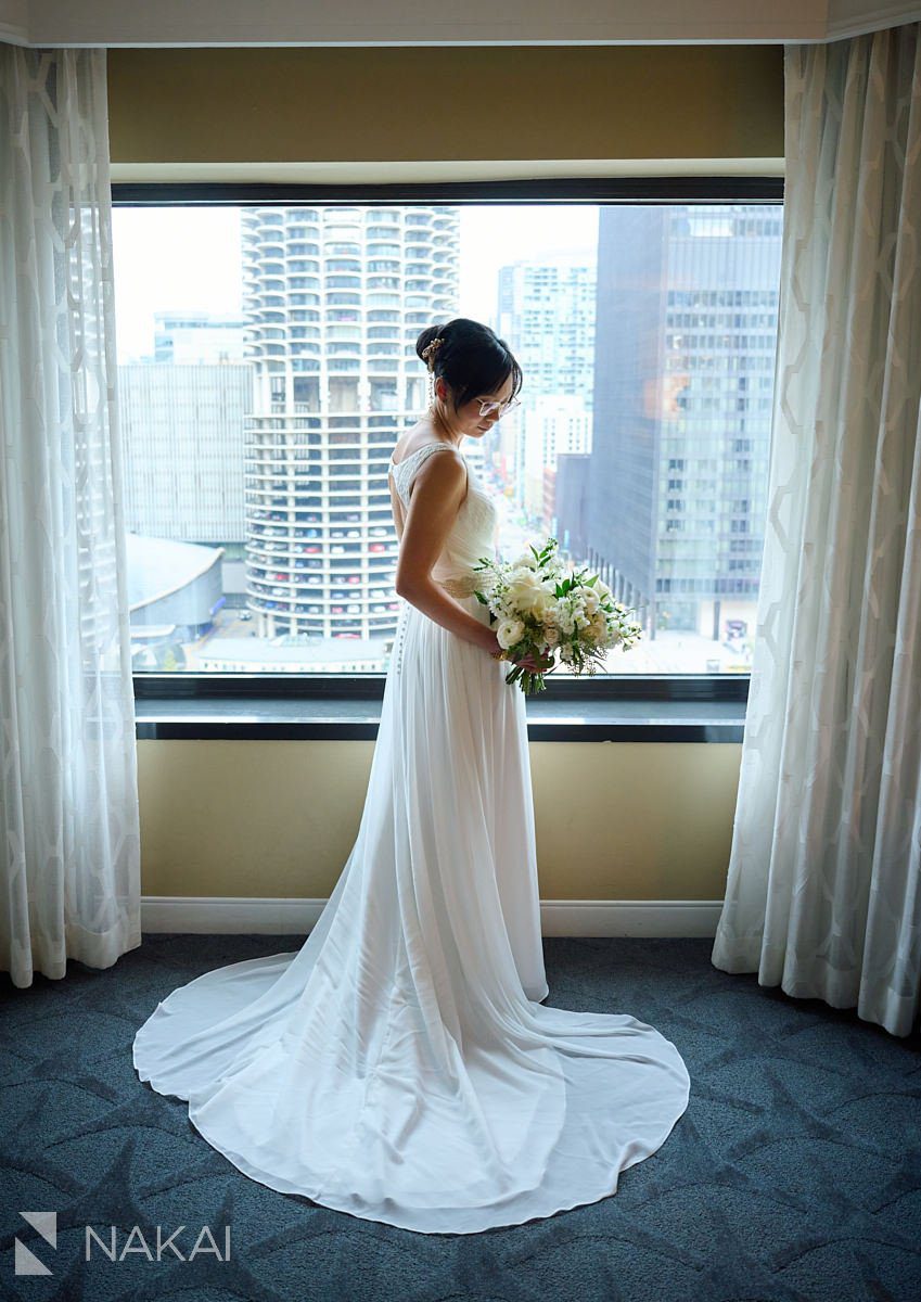 Renaissance Chicago wedding photos bride portraits