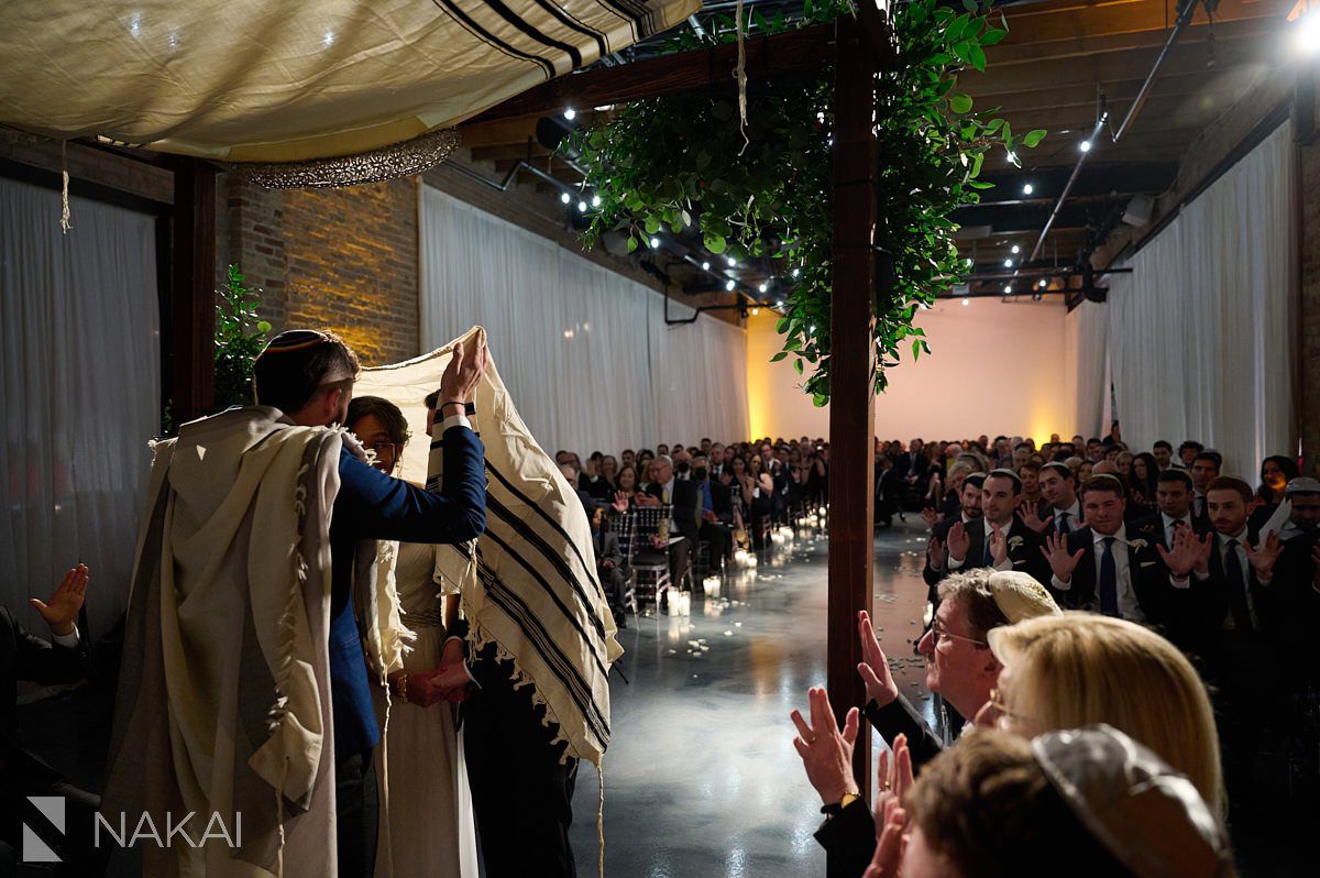Chicago Venue West wedding photos ceremony multicultural jewish vows chuppah