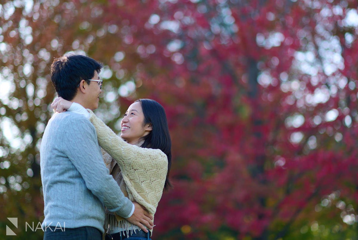 fall chicago engagement photos colors Lincoln park