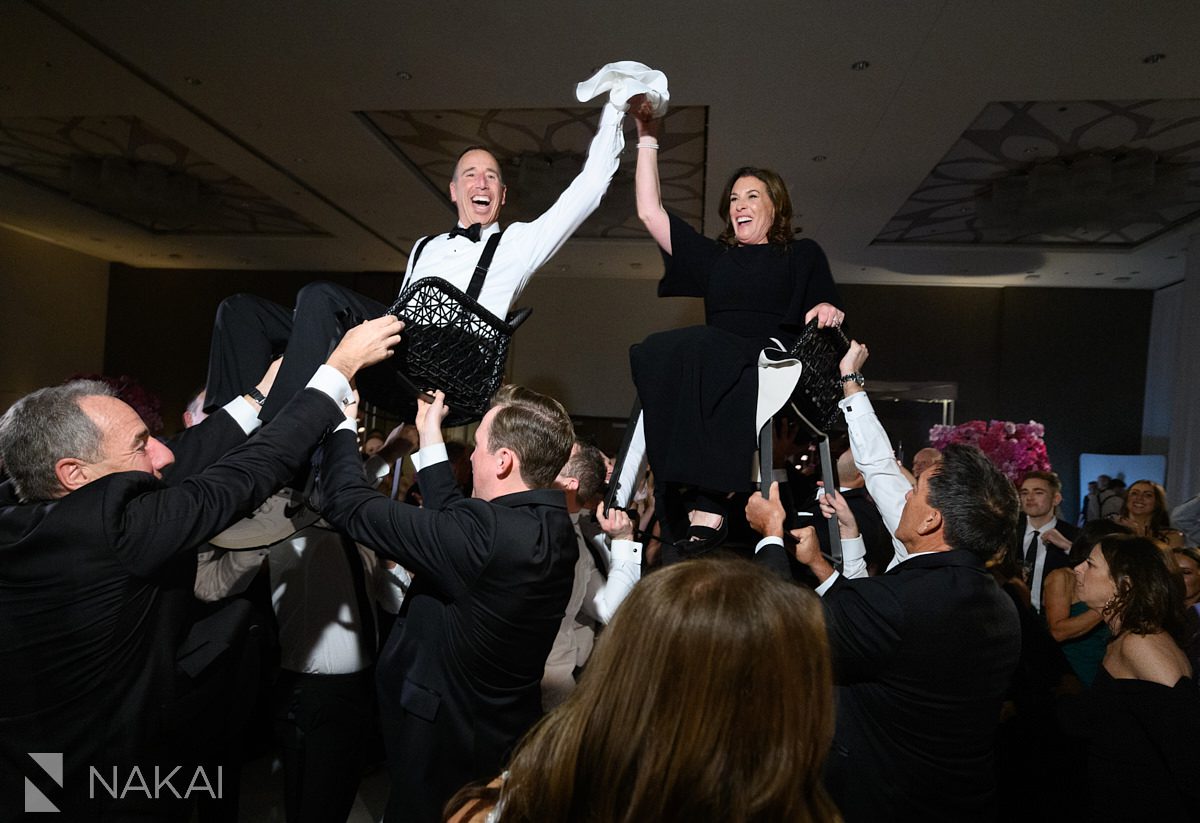 Loews Chicago Hotel wedding pictures Jewish hora reception traditions