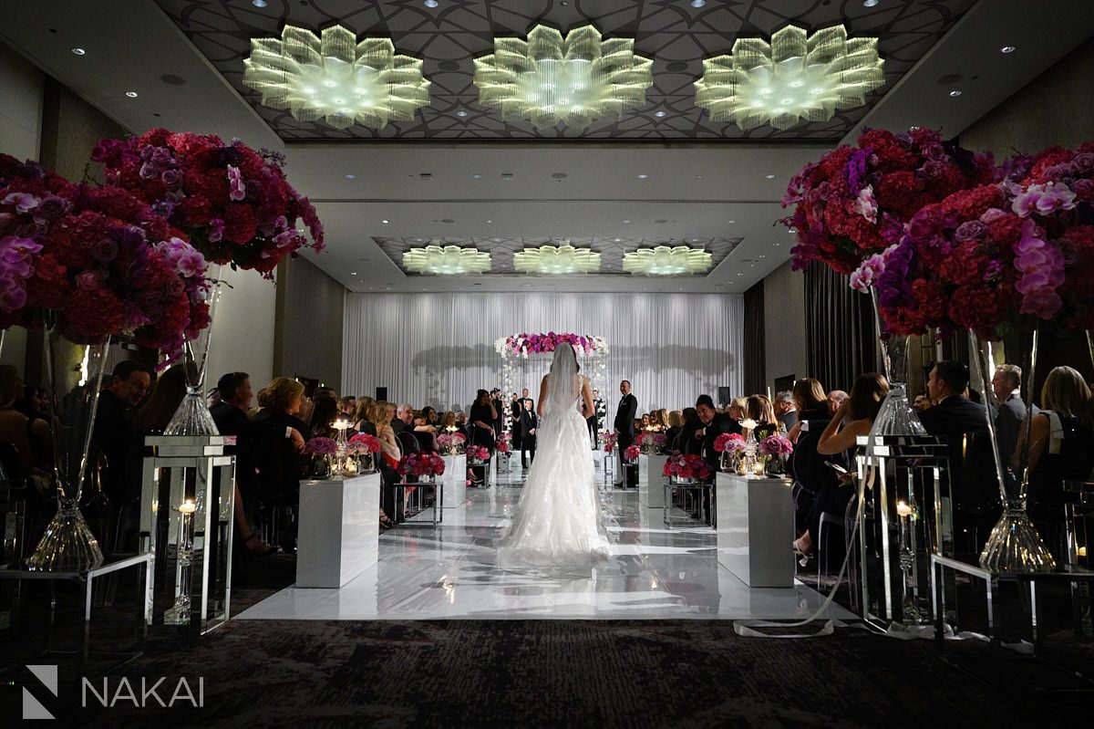Loews Chicago Hotel wedding pictures ceremony ballroom jewish tradition