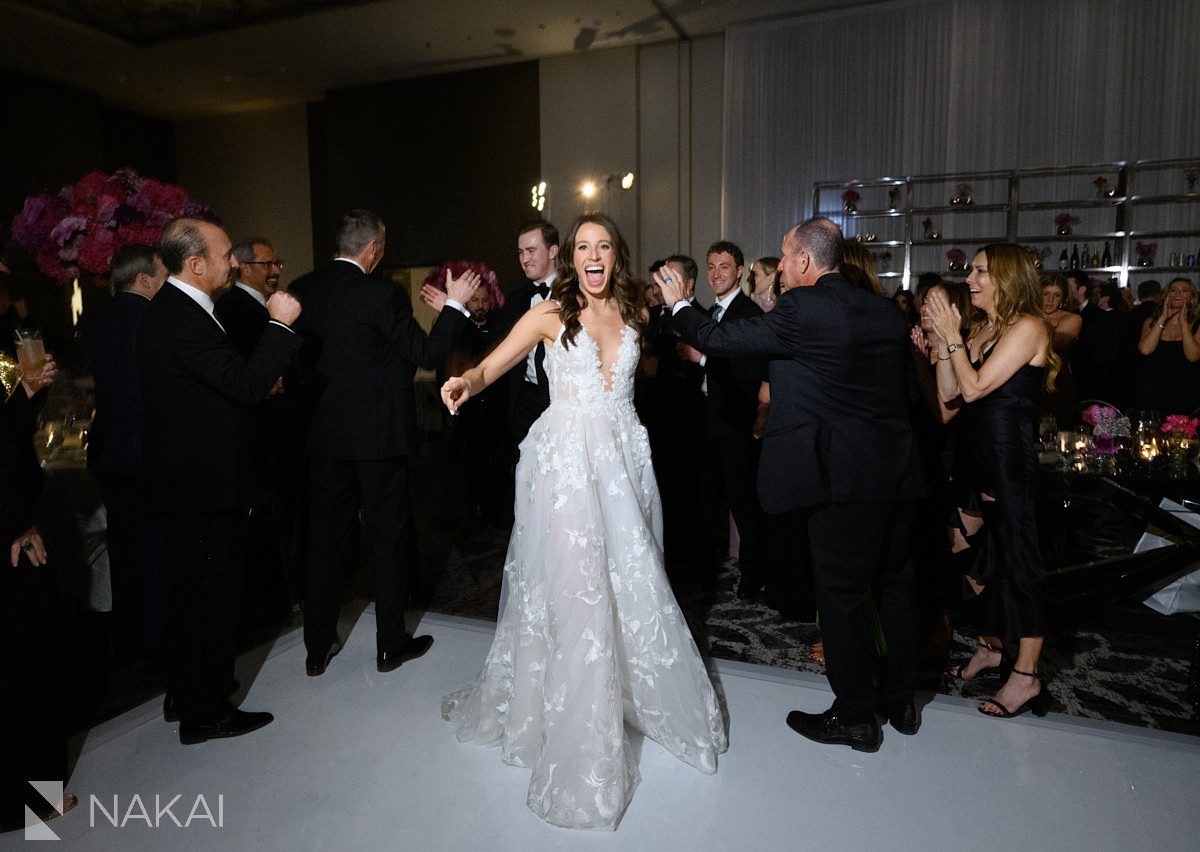 Loews Chicago Hotel wedding pictures reception moments bride and groom