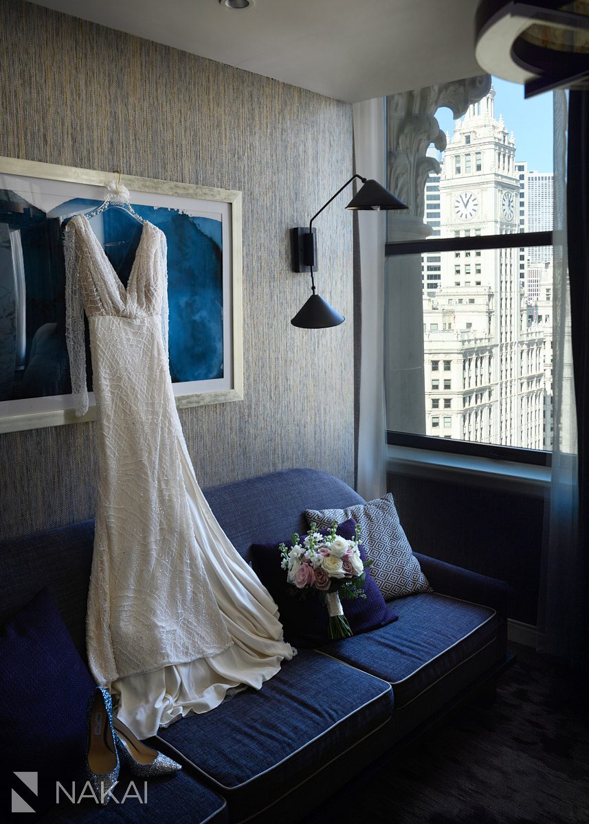 Chicago LondonHouse wedding photographer bridal details