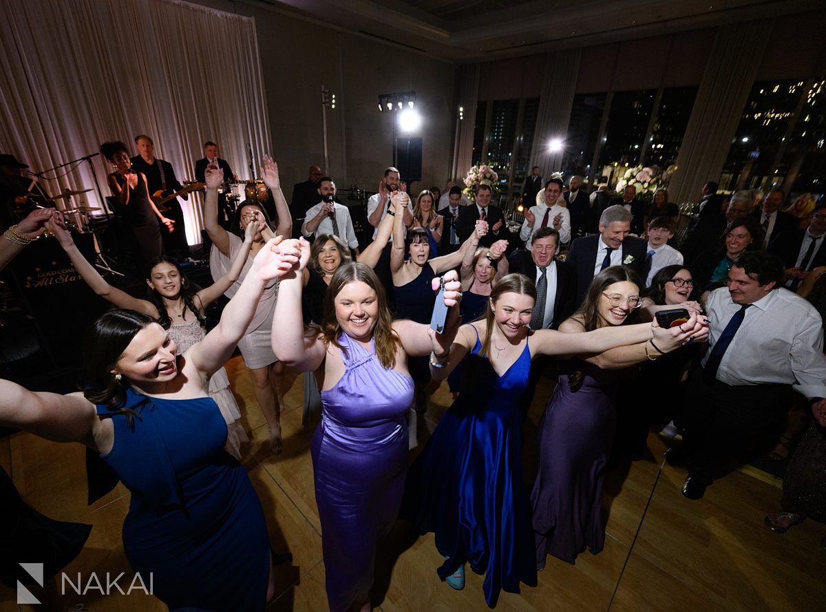Chicago LondonHouse wedding photographer reception reception dancing