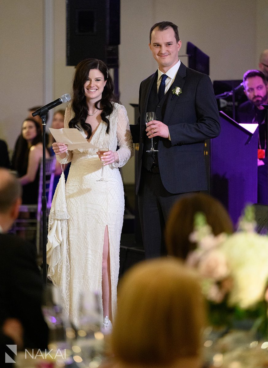 Chicago LondonHouse wedding photographer reception speech