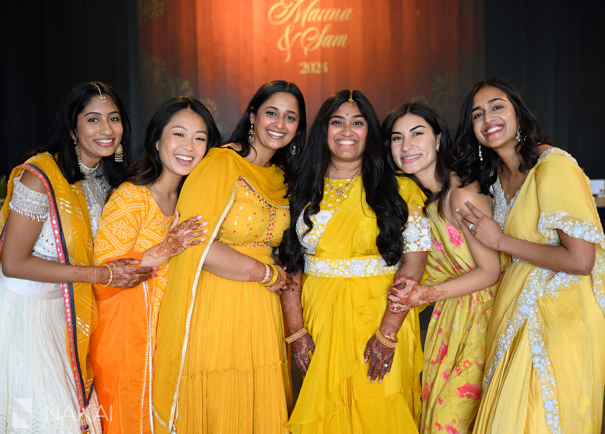 Chicago haldi photographer bridesmaids