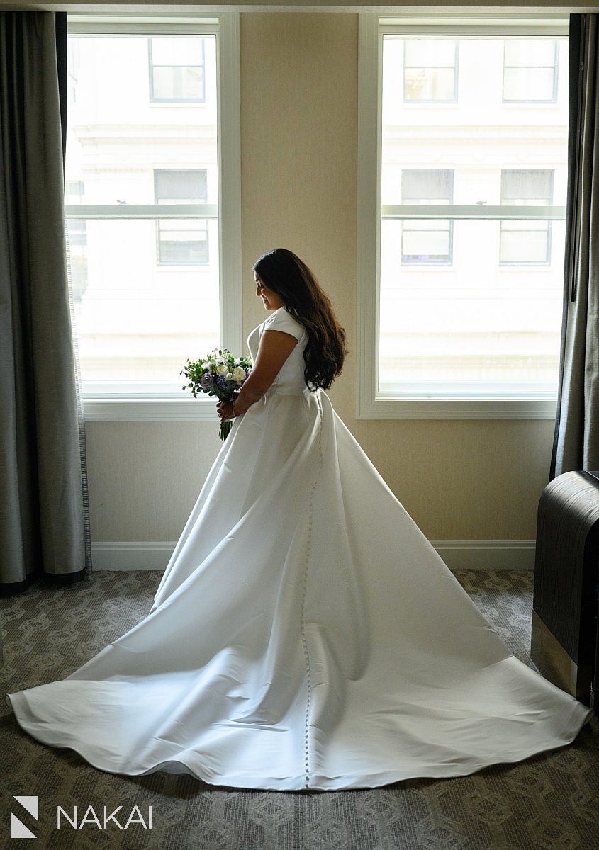 portrait of bride JW Marriott Chicago wedding pictures