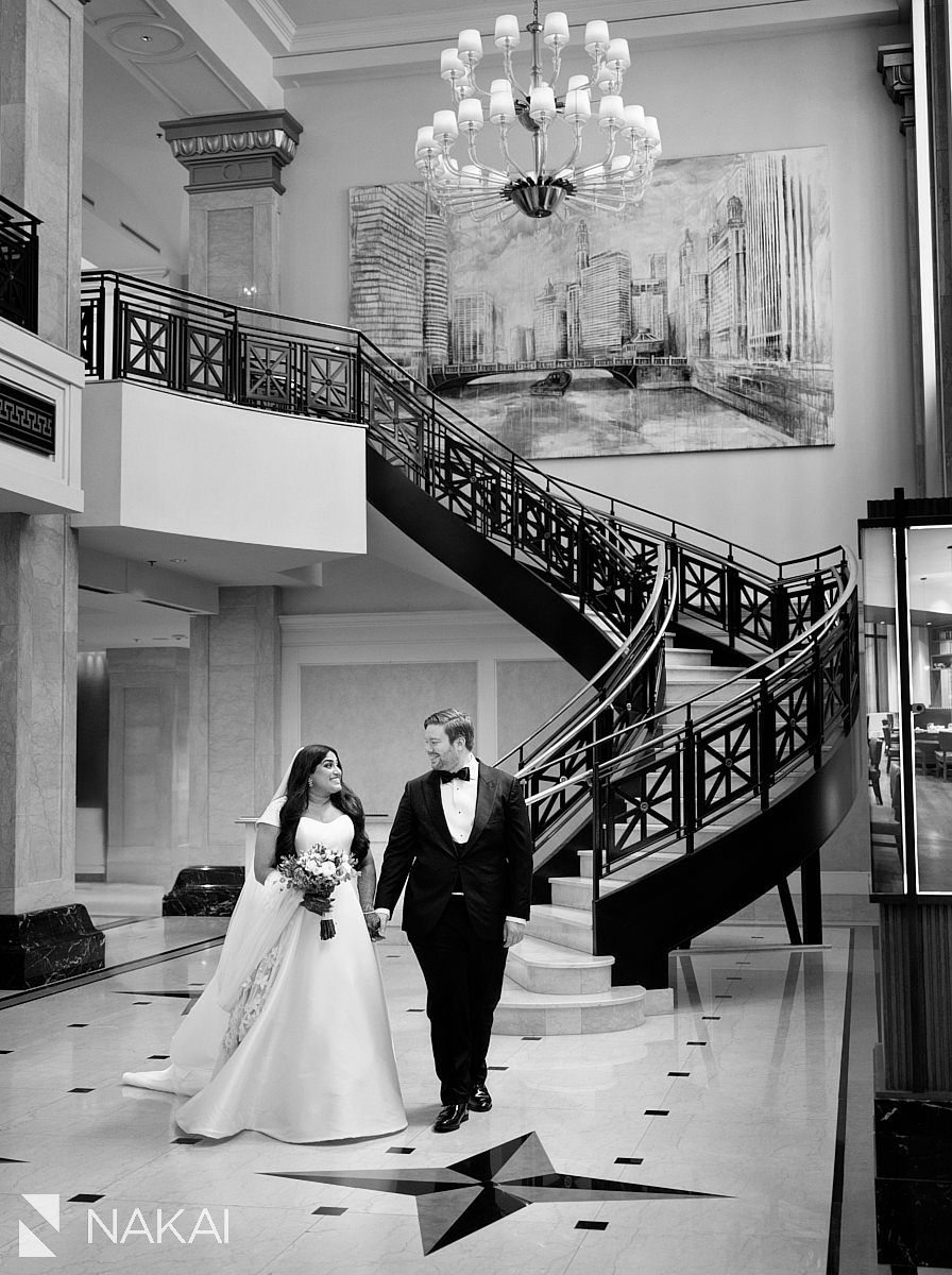portraits JW Marriott Chicago wedding pictures