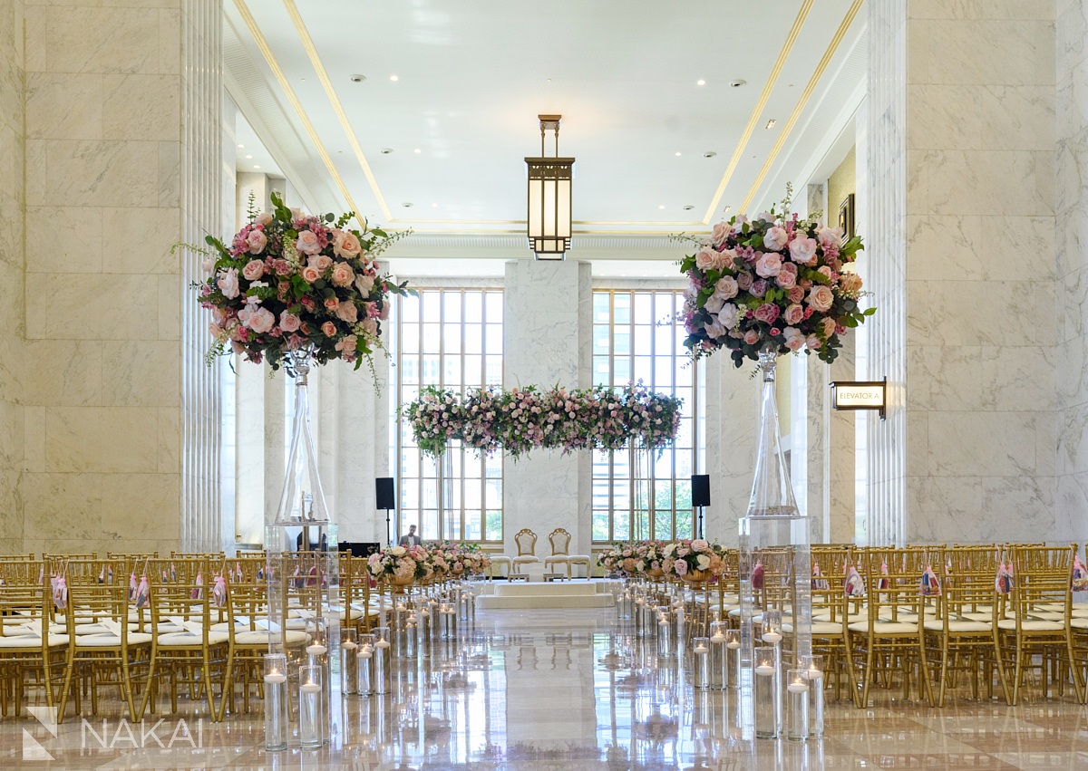 old post office wedding ceremony decor