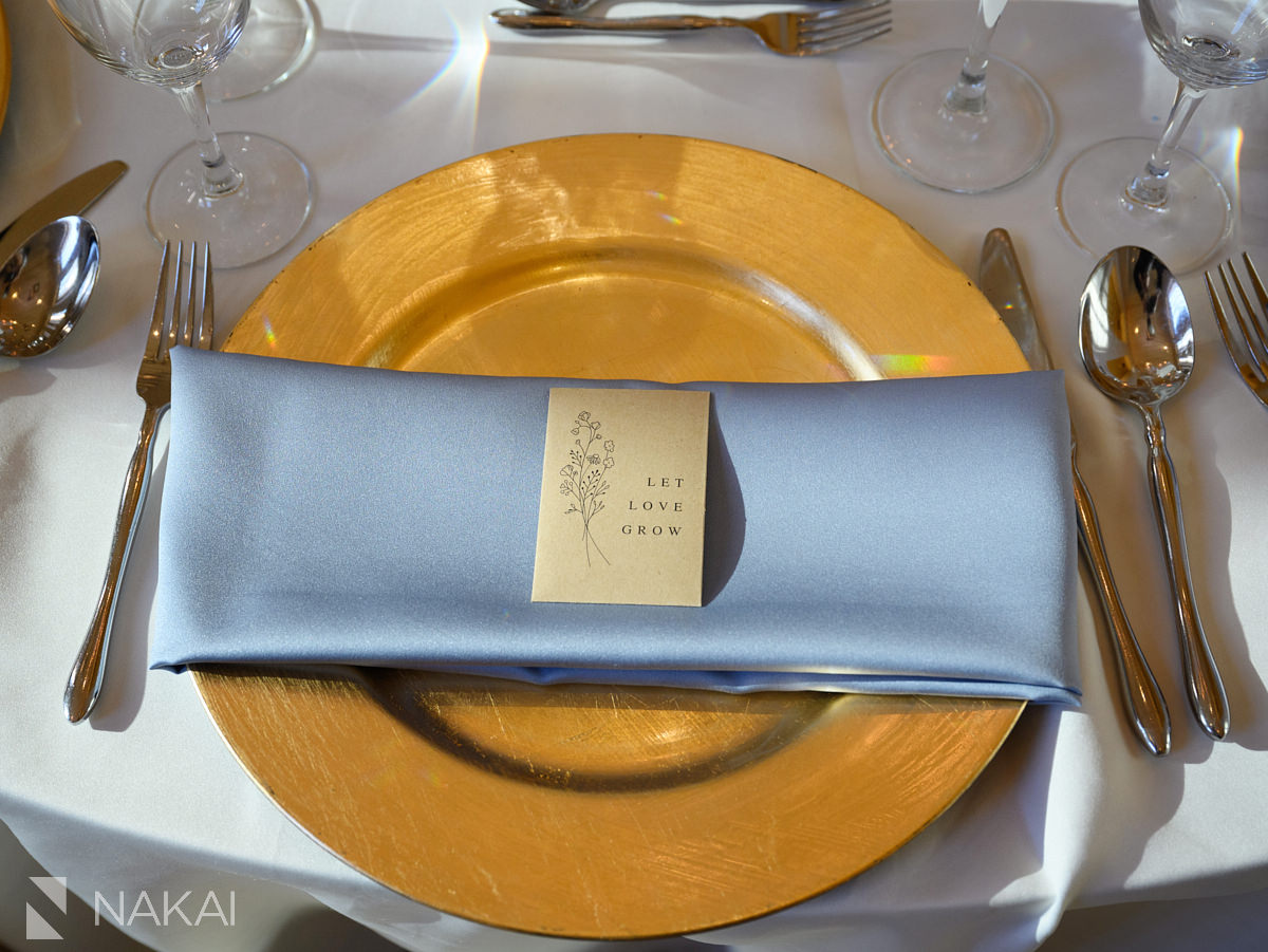 old post office wedding reception details placesetting