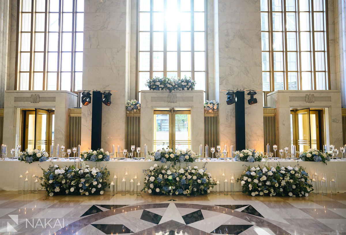 old post office wedding reception head table