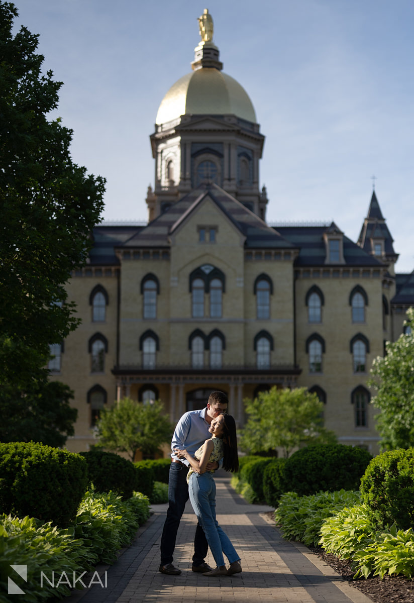 notre dame university engagement photos