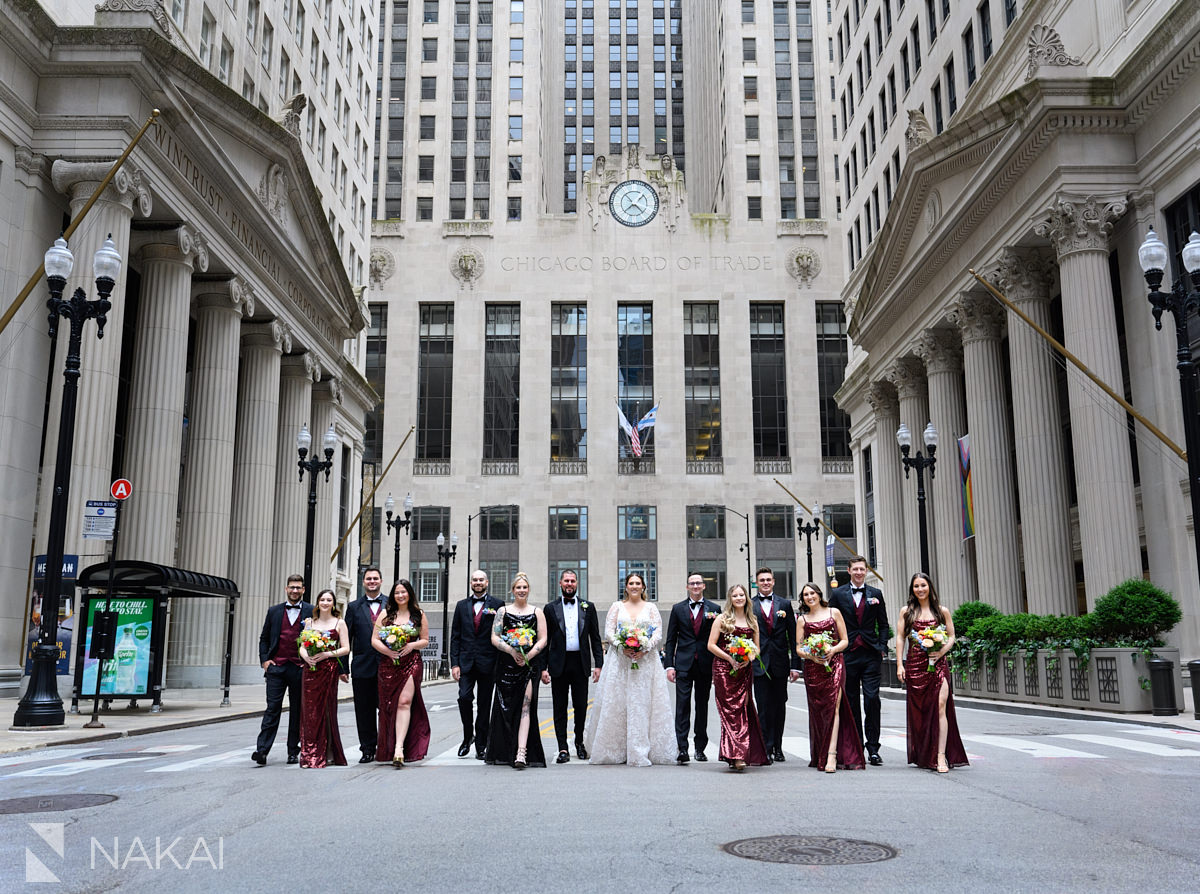 chicago lasalle street wedding photos 