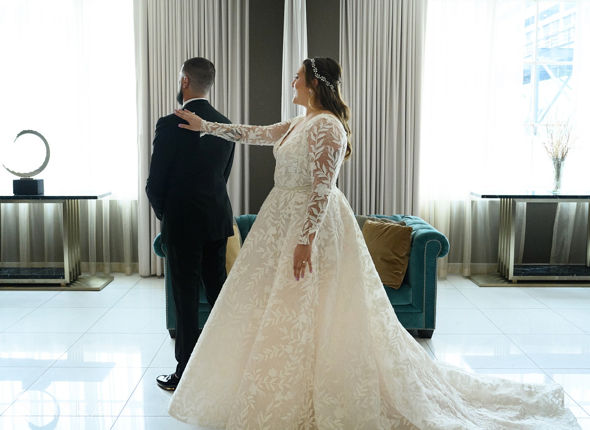 chicago wedding first look