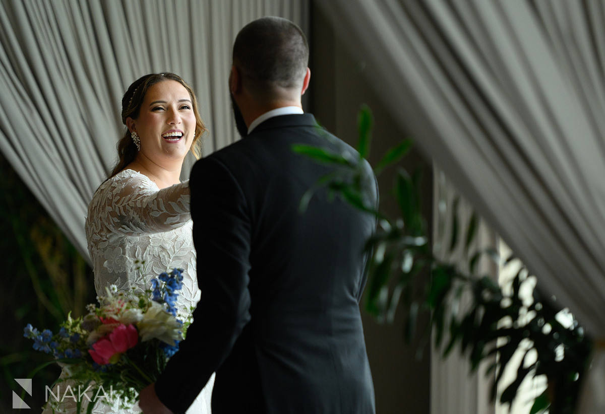 chicago first look wedding photography