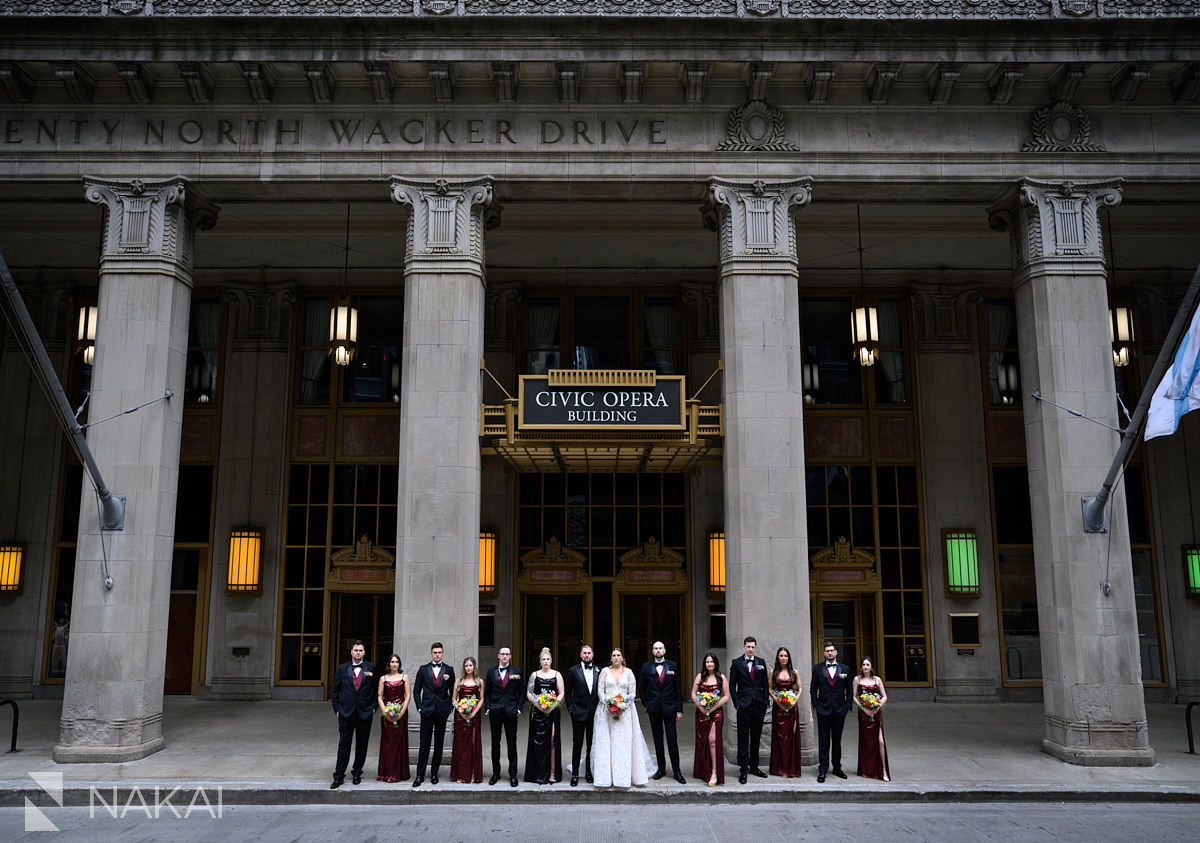 chicago lyric opera wedding photos