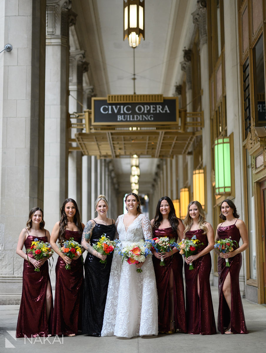 chicago lyric opera wedding photos