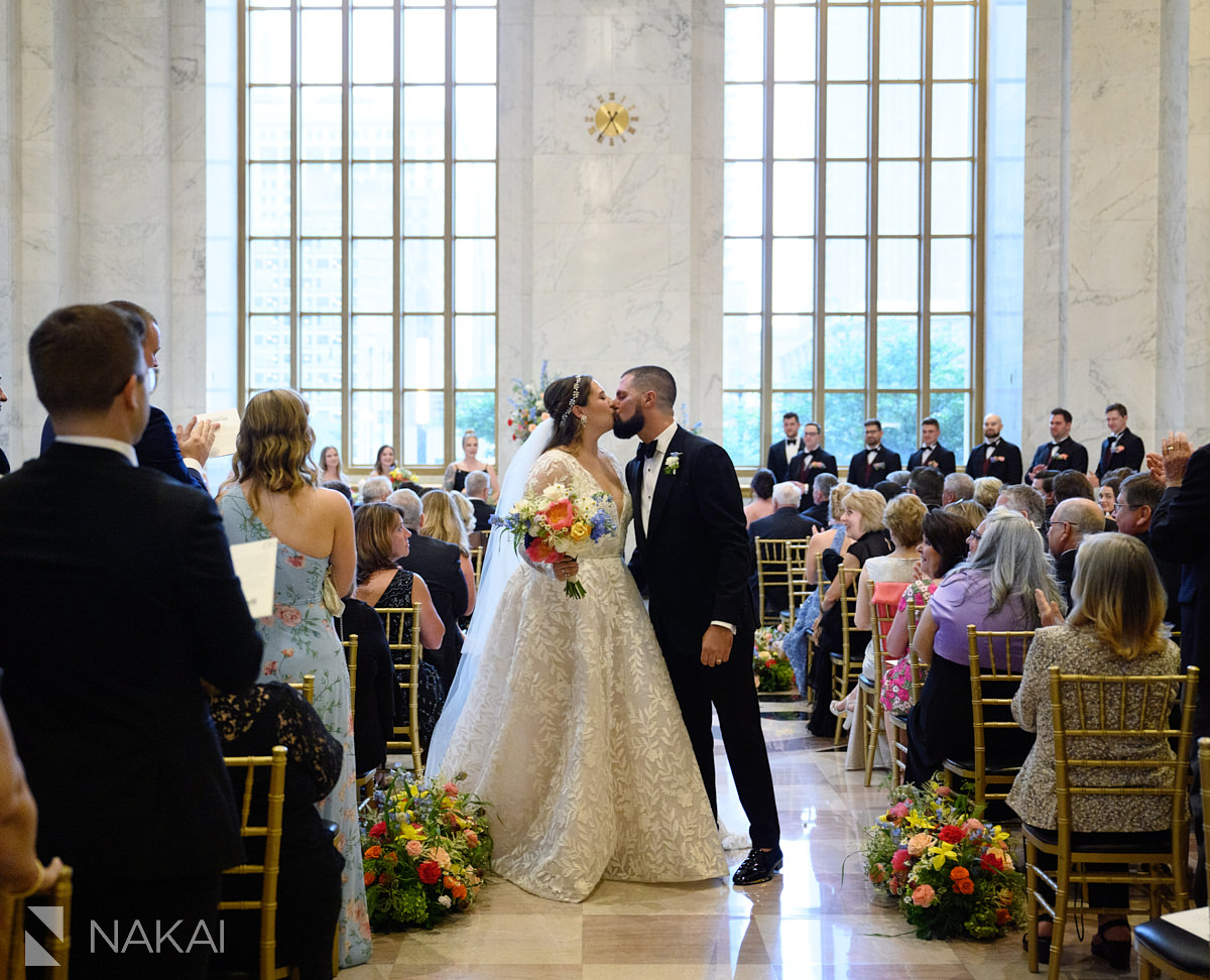 old post office chicago wedding ceremony exit