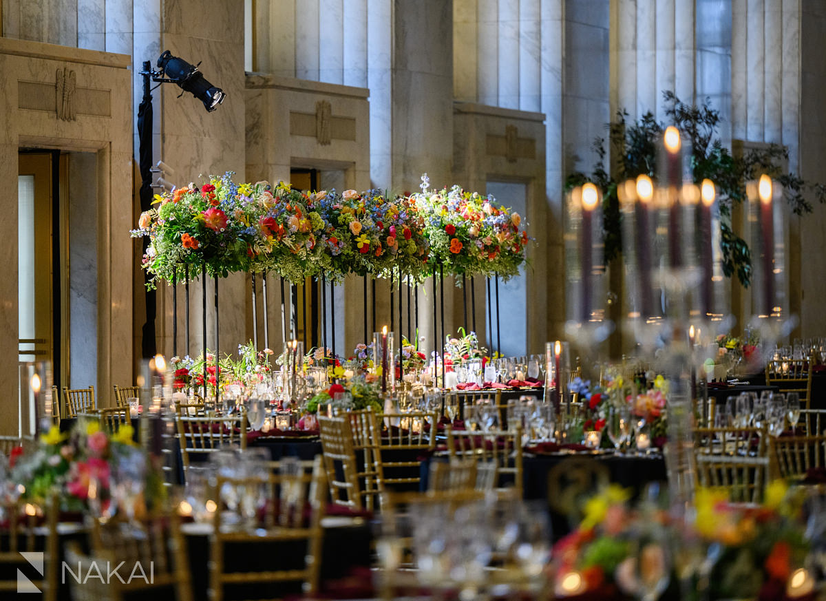 old post office chicago wedding reception photos head table 