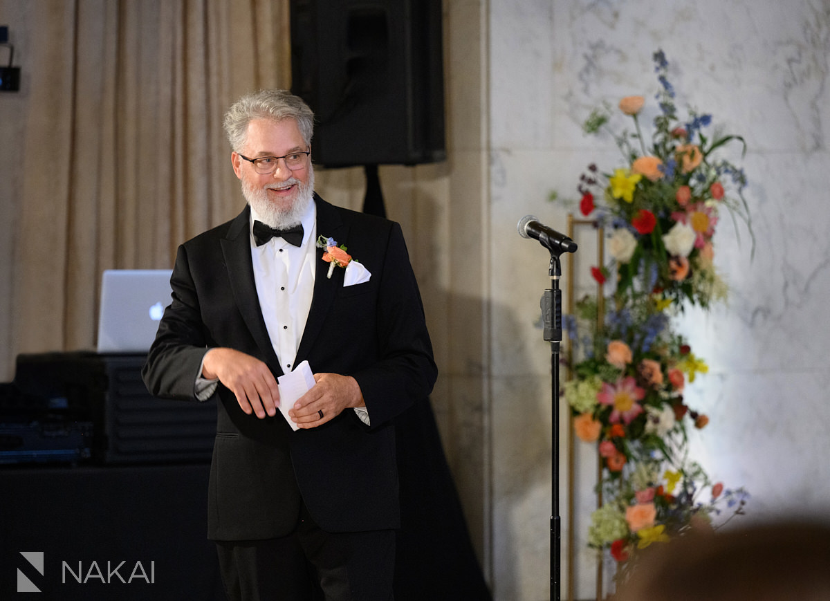 old post office chicago wedding toasts during reception