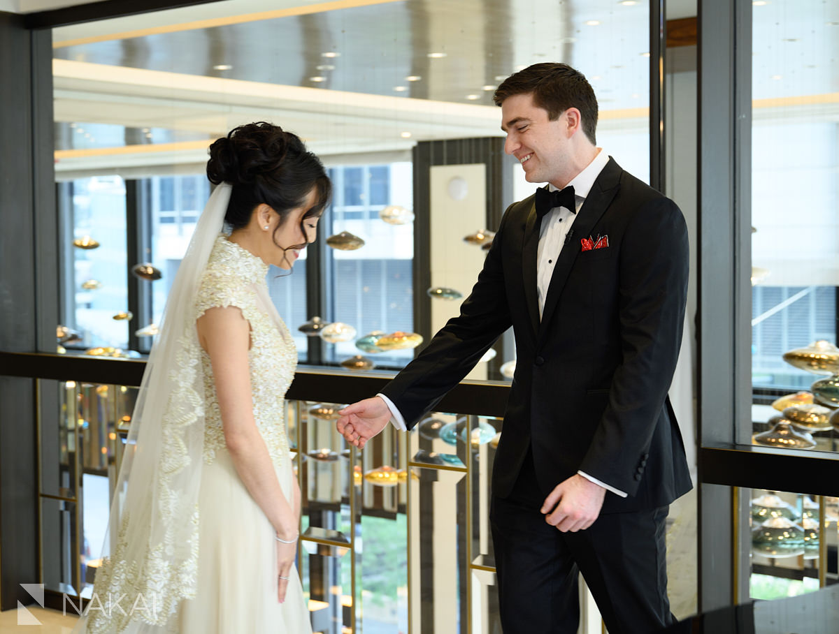 langham wedding chicago first look