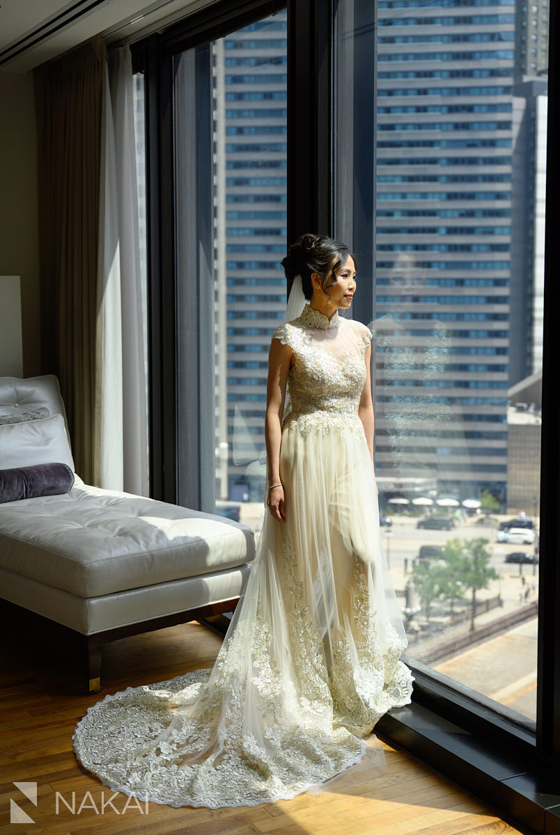 langham wedding chicago bride photo