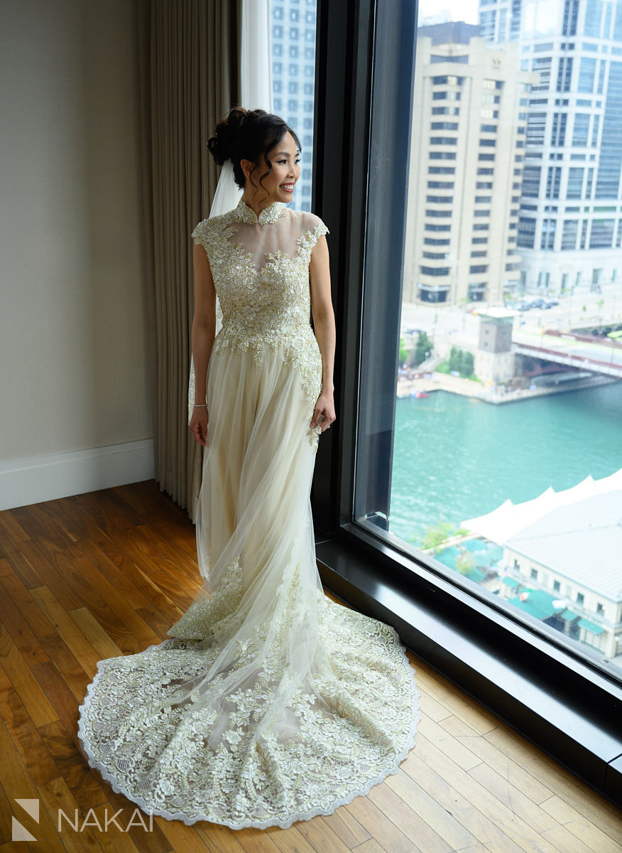 langham wedding chicago bride portraits