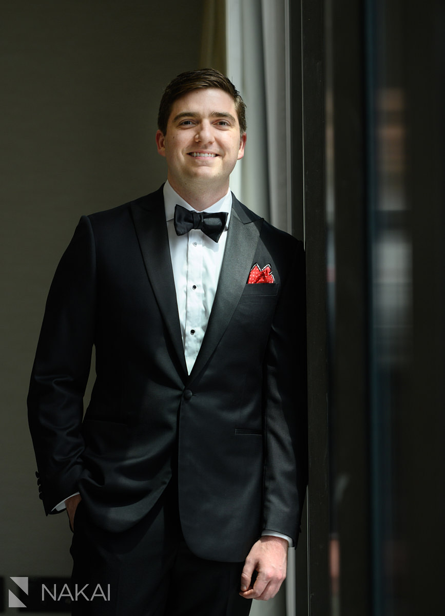 langham wedding chicago groom photo