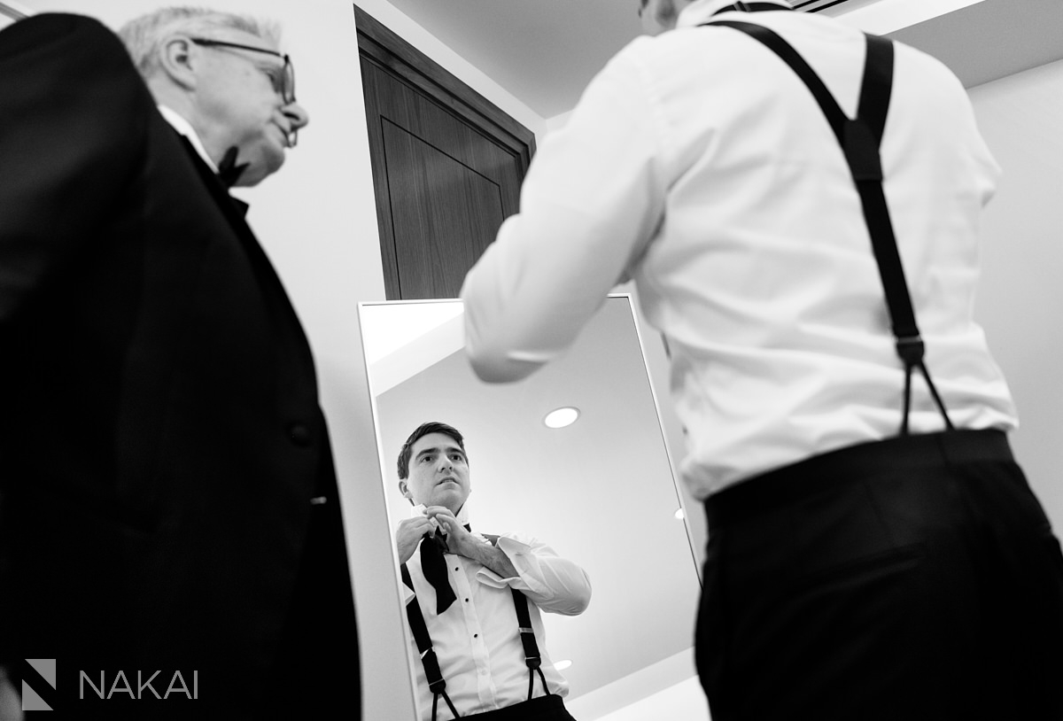 langham wedding chicago groom getting ready