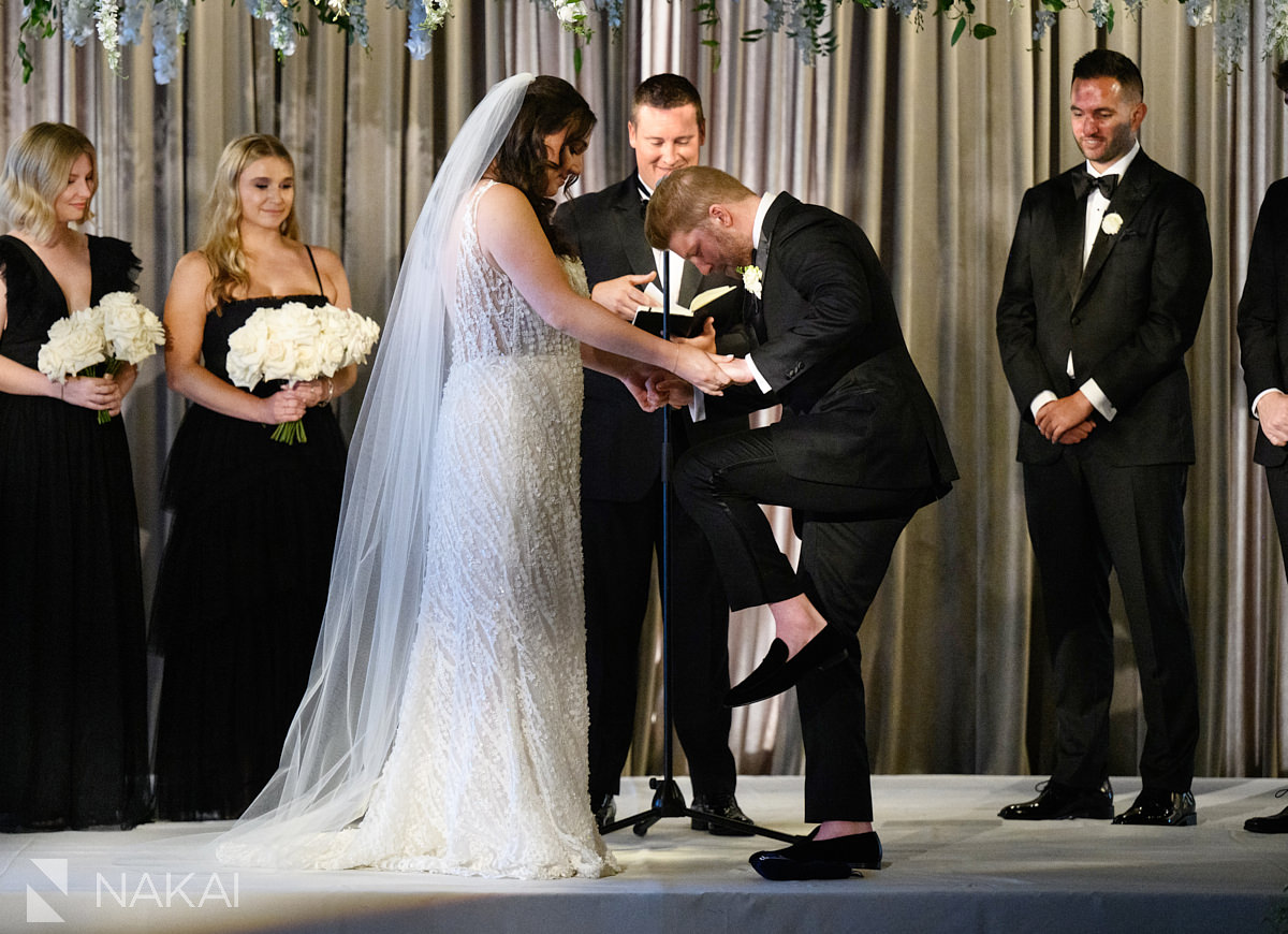 the dalcy wedding ceremony breaking glass
