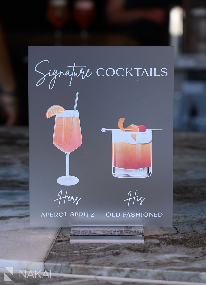 the dalcy wedding cocktail sign