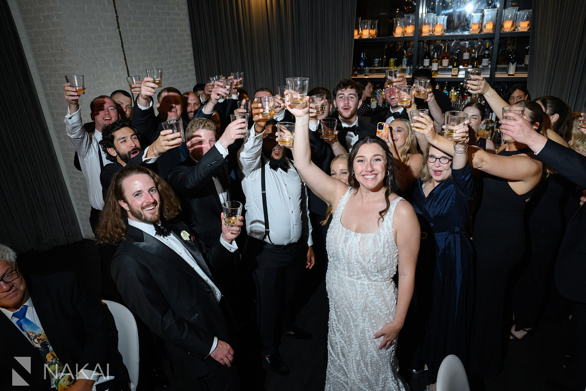 the dalcy wedding reception fun toast photos