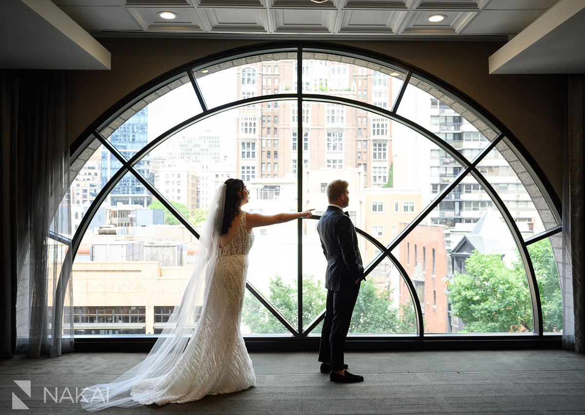 thompson chicago first look by large window