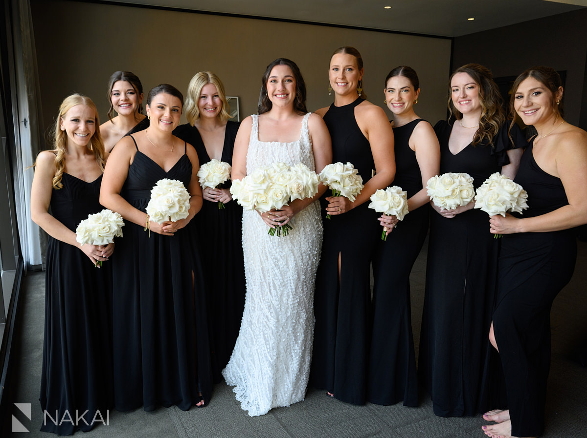 thompson chicago wedding getting ready bridesmaids photo