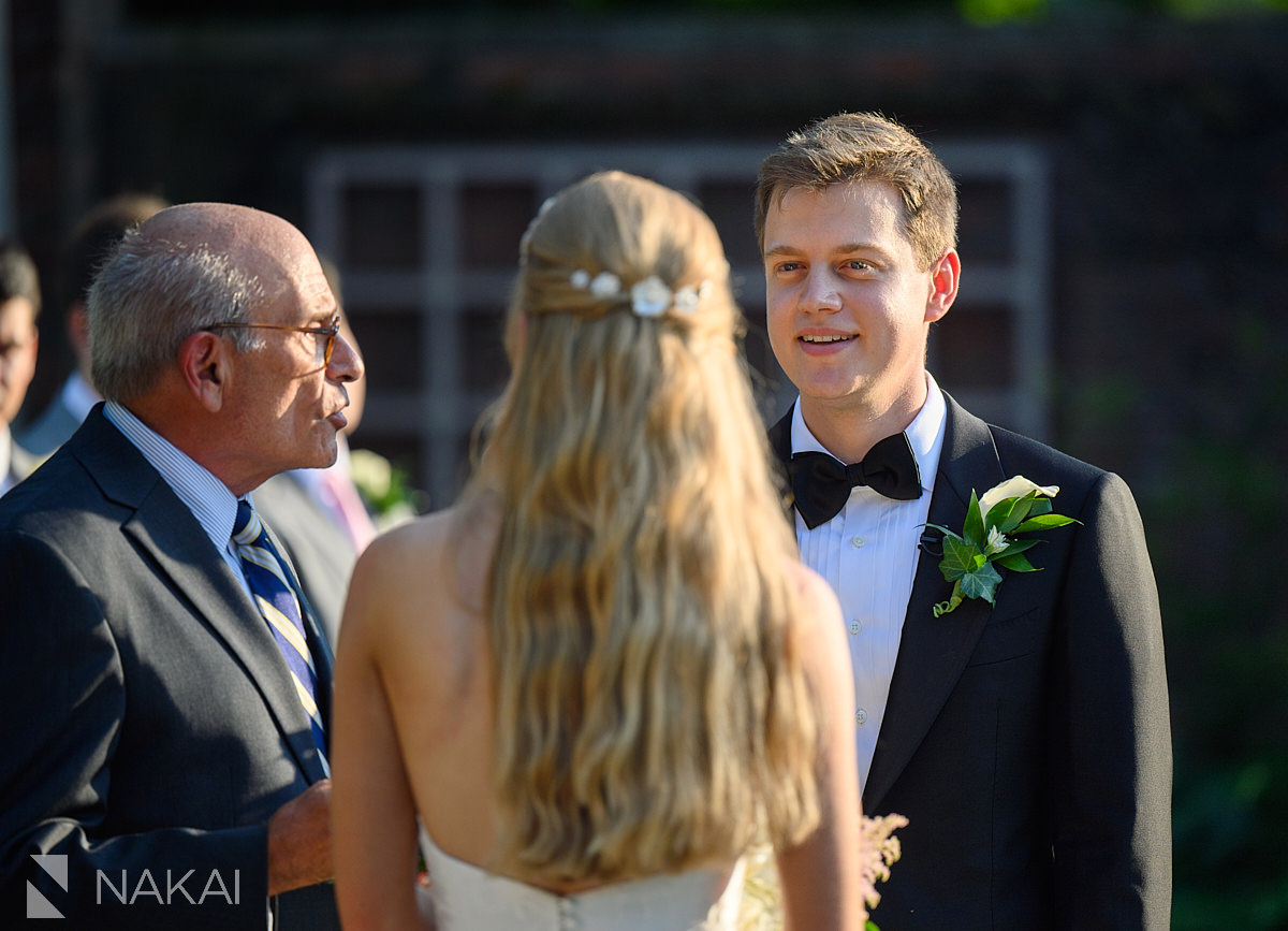 chicago botanic garden wedding ceremony english walled garden