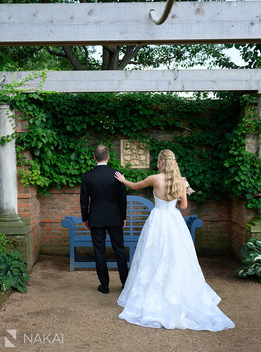 chicago botanic garden wedding first look