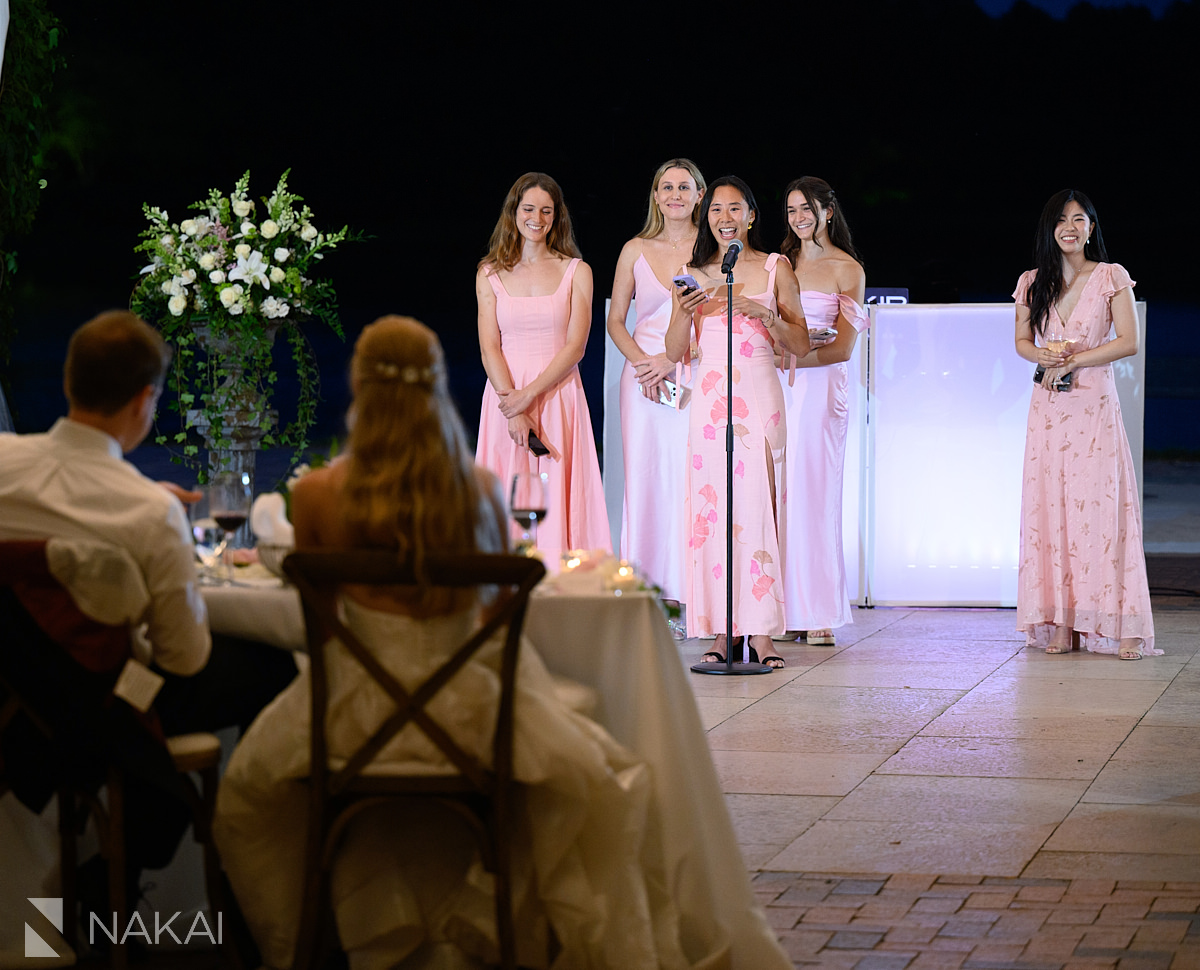 chicago botanic garden wedding reception toast