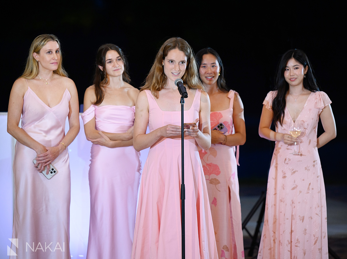 chicago botanic garden wedding reception toast