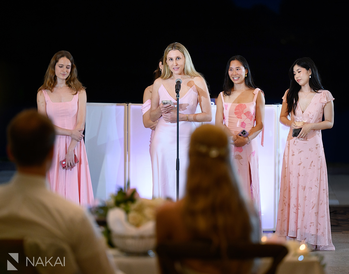 chicago botanic garden wedding reception toast