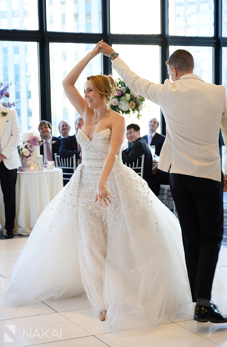 royal Sonesta chicago downtown wedding reception first dance